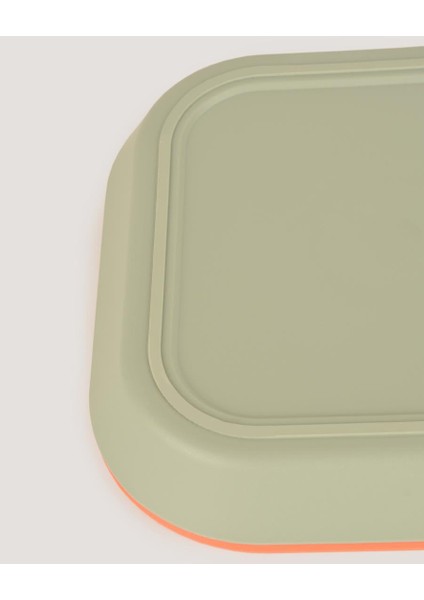 Let's Be Child 2'li Kare Tabak Sage Green-Peach