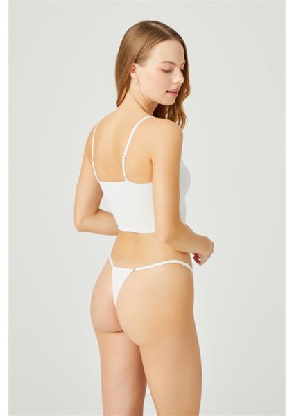 Basic Pamuklu Beli Ayarlanır Kadın Tanga Külot 7'li Paket