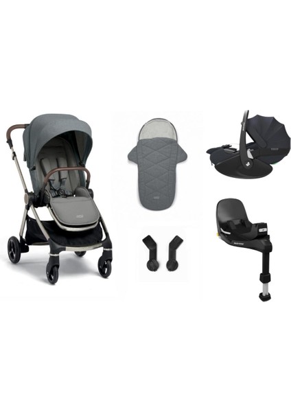 Mamas & Papas Mamas Papas Strada Bebek Arabası Grey Melange- Maxi Cosi Pebble Travel Bebek Arabası