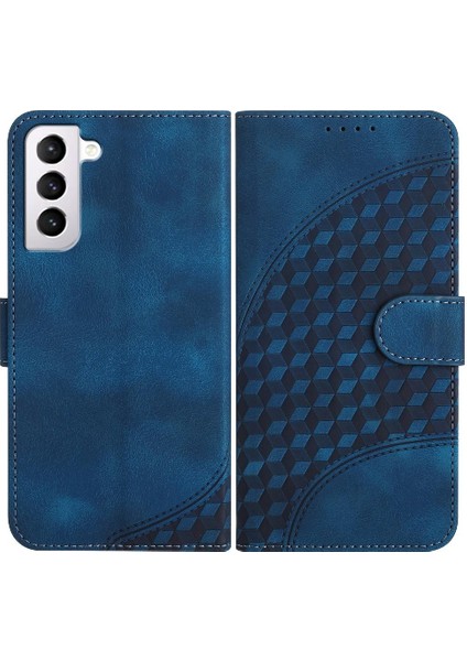 Samsung Galaxy S21 Manyetik Kart Tutucu Flip Iş Geometrik Için Kılıf (Yurt Dışından)
