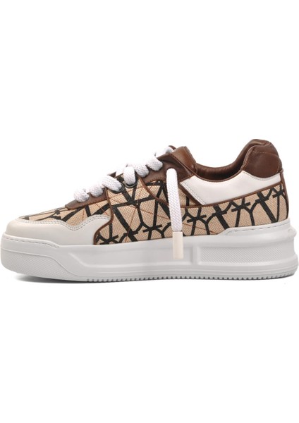 Premium 1306 Kahve-Beyaz Deri Erkek Sneaker modelleri