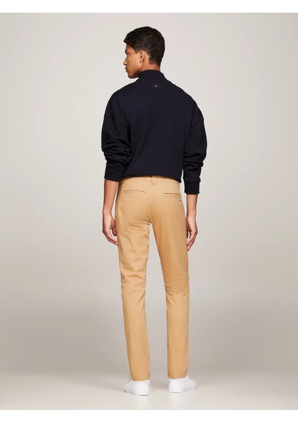 Erkek Slim Fit Chino Pantolon-Bej