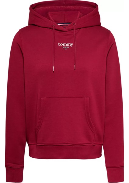 Kadın Tjw Essentıal Logo 1 Hoodıe Ext Sweatshirt-Kırmızı