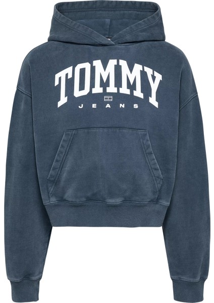 Kadın Tjw Vtg Varsity 1 Hoodie Sweatshirt - Mavi