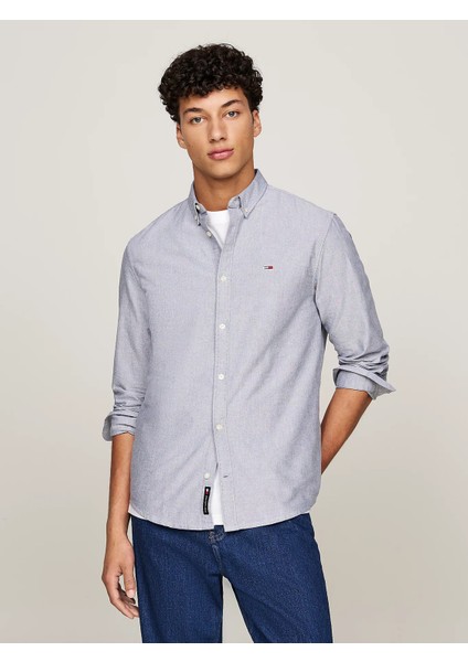 Tommy Hilfiger Erkek Tjm Entry Reg Oxford Shırt Ext Casual Shirts