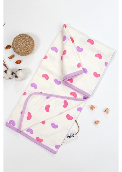 Kız Bebek Çift Katlı Natural Penye Battaniye STL6697