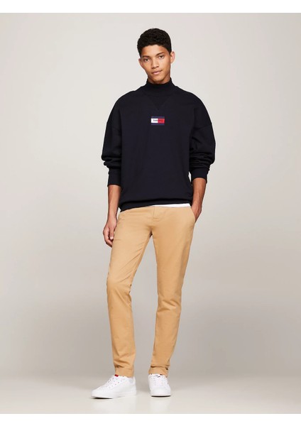 Erkek Slim Fit Chino Pantolon-Bej
