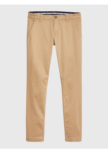 Erkek Slim Fit Chino Pantolon-Bej
