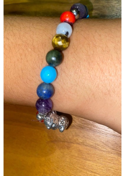 Çin Takvimi Burçları Çharm 7 Çakra Doğal Taş Bileklik Hand Made El Işi Feng Shui Ejderha Yılı Koruyucu Hayvan Monkey Maymun Objeli fiyatları