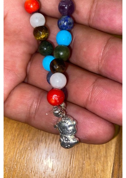 Çin Takvimi Burçları Çharm 7 Çakra Doğal Taş Bileklik Hand Made El Işi Feng Shui Ejderha Yılı Koruyucu Hayvan Monkey Maymun Objeli fırsatları