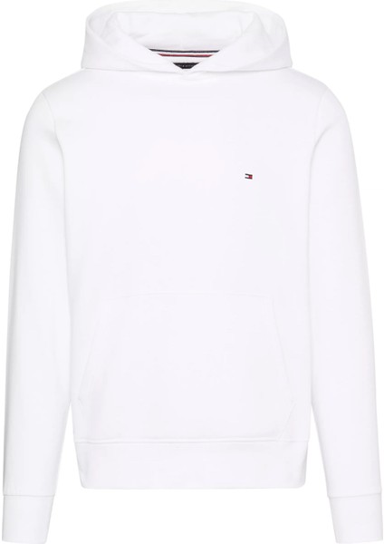Erkek Flag Logo Hoody Sweatshirt-Beyaz