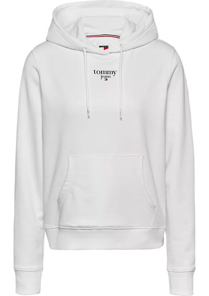 Kadın Tjw Essentıal Logo 1 Hoodıe Ext Sweatshirt-Beyaz