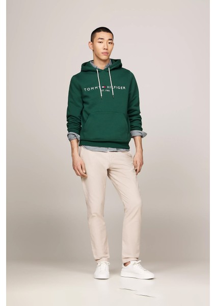 Erkek Tommy Logo Baskılı Sweatshirt-Yeşil fiyatları