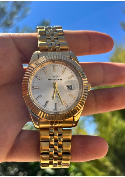 Rolex Model Çelik Lüks Kordon Gold Içi Beyaz Renk Erkek Kol Saati