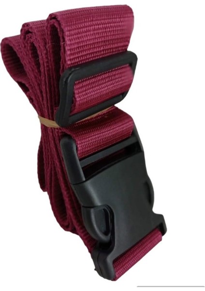 Bordo Renk Valiz Bavul Emniyet Kemeri 1 Adet En 4cm