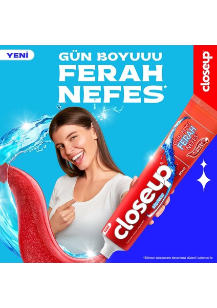 Diş Macunu Fresh Blast Ağız Bakım Suyu Etkili 50 Ml X4 Adet
