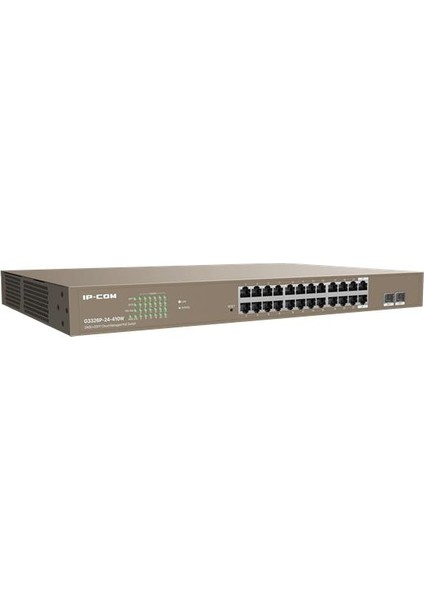 G3326P-24-410W 24 Port Gıgabıt+ 2X1GB Sfp Uplınk L2 Yönetilebilir 370W Poe Rackmount Swıtch