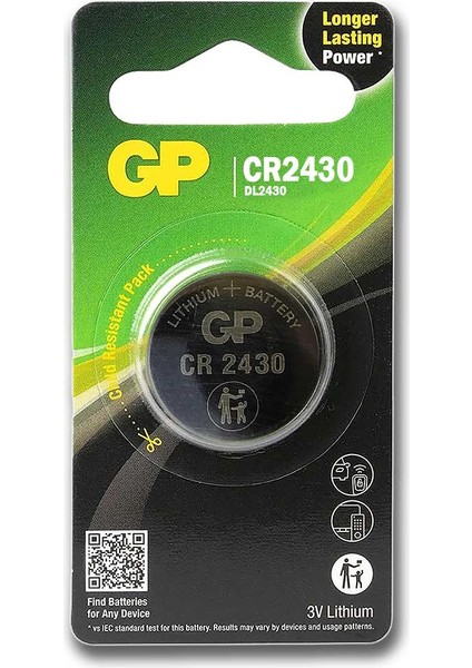 BATTERIES 3V CR2430 VOLVO Smart Kumandalar için Kumanda Pili Para Pil 1 Adet