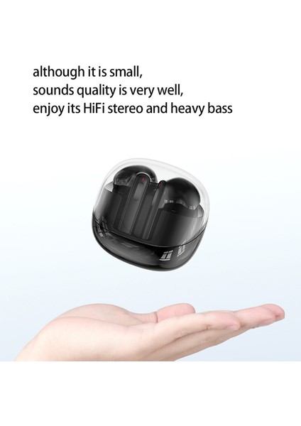 B021 Kablosuz Bluetooth Kulaklık Şeffaf Tws Kulaklıklar Düşük Gecikmeli Kulaklıklar - Siyah (Yurt Dışından) indirimleri