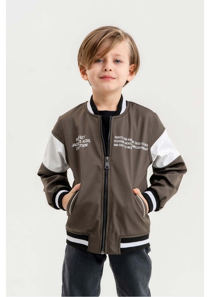 Çift Cepli Fermuarlı Kolej Su Geçirmez Erkek Çocuk Ceket modelleri