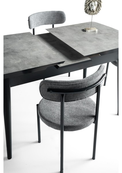 Alfa Mdf Açılır Mutfak Masa Sandalyeli Takım 75x130cm