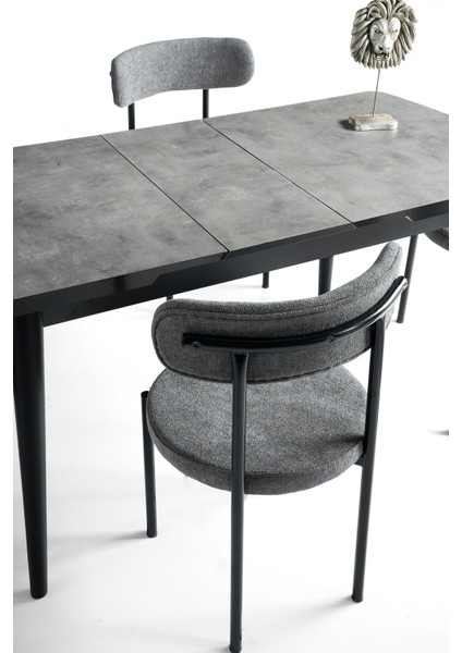 Alfa Mdf Açılır Mutfak Masa Sandalyeli Takım 75x130cm