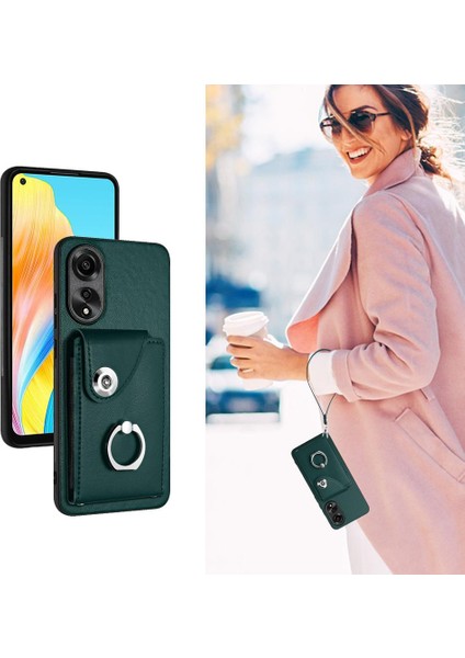 Oppo A78 4g Koruyucu Kapak Için Kılıf El Kayışı Deri Kart Yuvası Tutucular (Yurt Dışından) indirimleri
