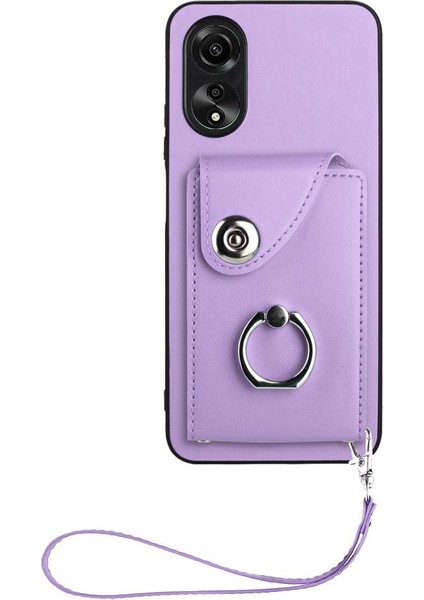 Oppo A38 4g Kart Yuvası Sahipleri Için Kılıf Deri Koruyucu Kapak El Kayışı (Yurt Dışından) modelleri
