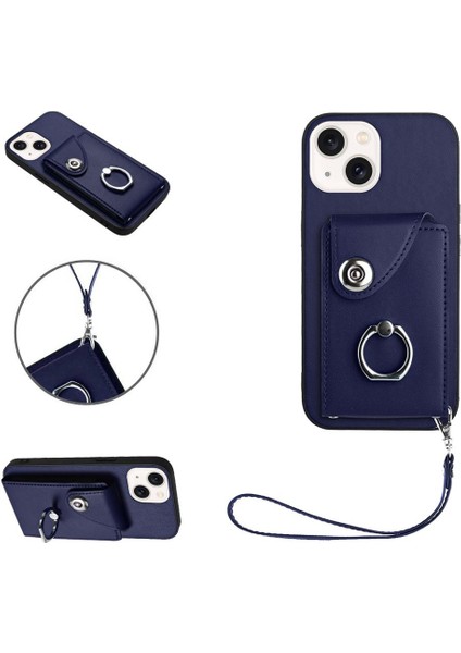 Iphone 14 Için Kılıf Artı Kart Yuvası Sahipleri Deri Koruyucu Kapak El (Yurt Dışından)