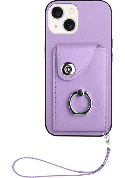 Iphone 13 Için Kılıf Mini Koruyucu Kapak Deri Kart Yuvası Tutucular El (Yurt Dışından)