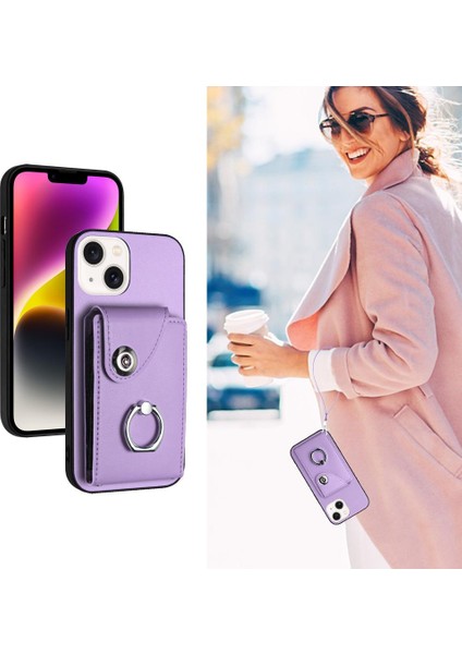 Iphone 13 Için Kılıf Mini Koruyucu Kapak Deri Kart Yuvası Tutucular El (Yurt Dışından)