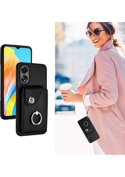 Oppo A38 4g Kart Yuvası Sahipleri Için Kılıf Deri Koruyucu Kapak El Kayışı (Yurt Dışından) indirimleri