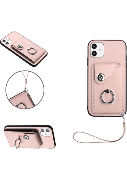 Iphone 12 Için Kılıf El Kayışı Koruyucu Kapak Deri Kart Yuvası Tutucular (Yurt Dışından) fırsatları