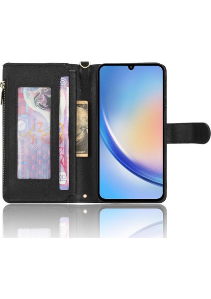 Samsung Galaxy A34 5g Manyetik Pu Deri Kapak Fermuar Cüzdan (Yurt Dışından) fırsatları
