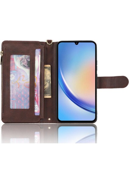 Samsung Galaxy A34 5g Manyetik Pu Deri Kapak Fermuar Cüzdan (Yurt Dışından) fırsatları