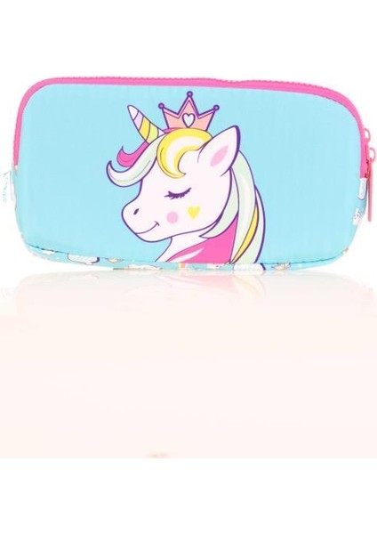 Kids 3 Bölmeli Kalem Çantası Toys Unicorn Mavi L8155