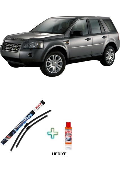 Land Rover Freelander 2007 - 2010 Bosch Aerotwin Serisi Silecek Takımı + Cam Şampuanı Hediyeli