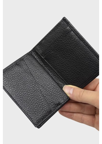 YSMN84210 Siyah Unisex Deri Cüzdan
