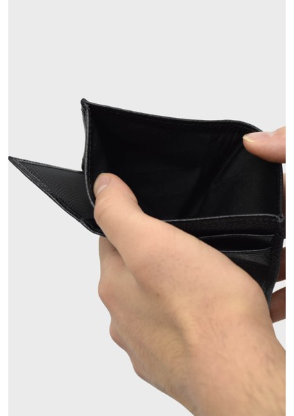 YSMN84210 Siyah Unisex Deri Cüzdan