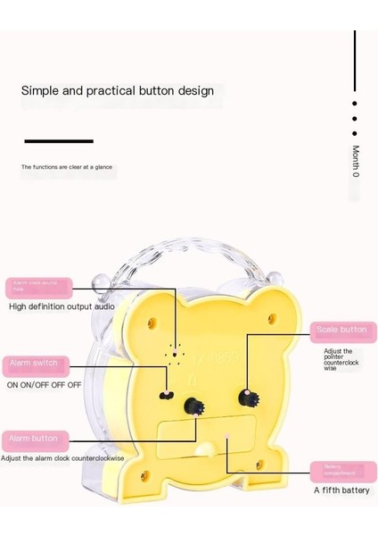 Öğrenci Çalar Saat Çocuk Karikatür Saat Başucu Basit Çalar Saat (Yurt Dışından) fırsatları