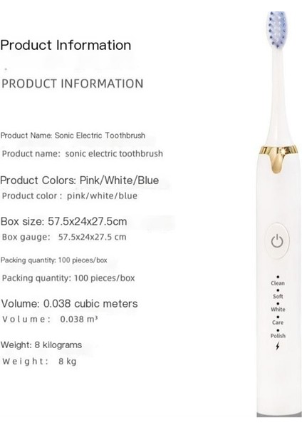 Elektrikli Diş Fırçası Yetişkin Yumuşak Kıl Elektrikli Diş Fırçası Seti (Yurt Dışından) fırsatları