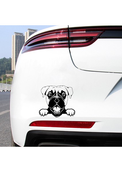 Boxer Köpek Resmi Oto Araba Cam Sticker Çıkartma Bilgisayarlar,kamyonlar, Motosikletler Için