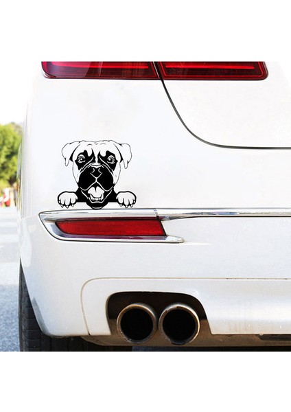 Boxer Köpek Resmi Oto Araba Cam Sticker Çıkartma Bilgisayarlar,kamyonlar, Motosikletler Için