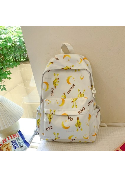 Sırt Çantası Büyük Muz Trendy Basit Yüksek Görünümlü Öğrenci Büyük Kapasiteli Sırt Çantası (Yurt Dışından)