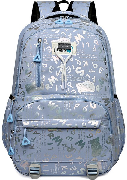 Sırt Çantası Basit Büyük Kapasiteli Ortaokul Öğrencisi Okul Çantası Moda Eğlence Seyahat Sırt Çantası (Yurt Dışından)