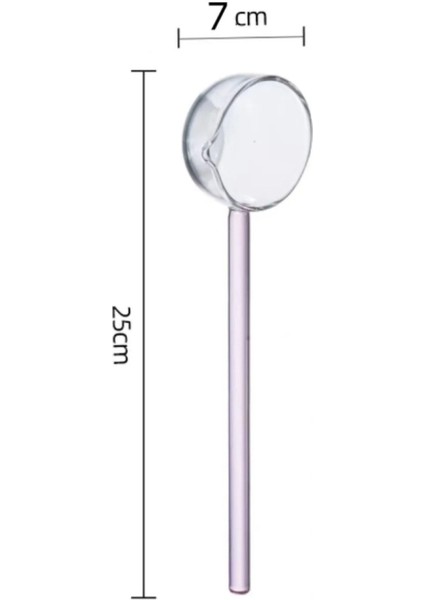 Kristal Borosilikat Cam Kepçe 25 cm