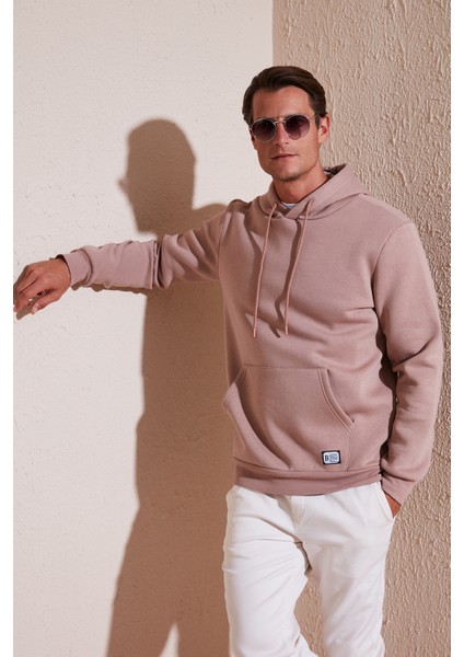 Slim Fit Kapüşonlu Kanguru Cepli Içi Tüylü Yumuşak Şardonlu Sweat Erkek Sweat 5905281 fiyatları