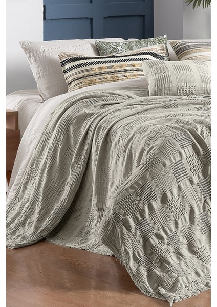 Nerha Bej Çift Kişilik Pamuk Yatak Örtüsü fiyatları