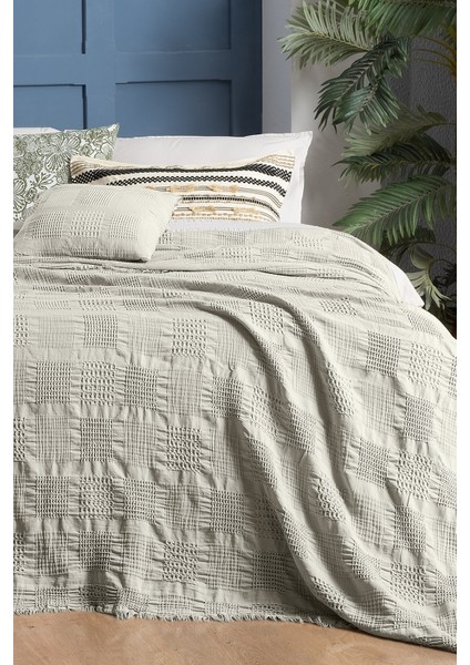 Nerha Bej Çift Kişilik Pamuk Yatak Örtüsü fırsatları