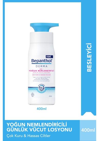 Derma Günlük Yoğun Nemlendirici 400 ml Losyon & 10 adet Yoğun Nemlendirici Losyon 10 ml modelleri